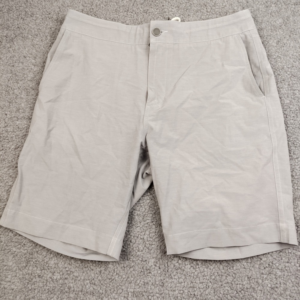 Faherty All Day Shorts Mens 31 Gray Hybrid Stretch Recycled Quick Dry